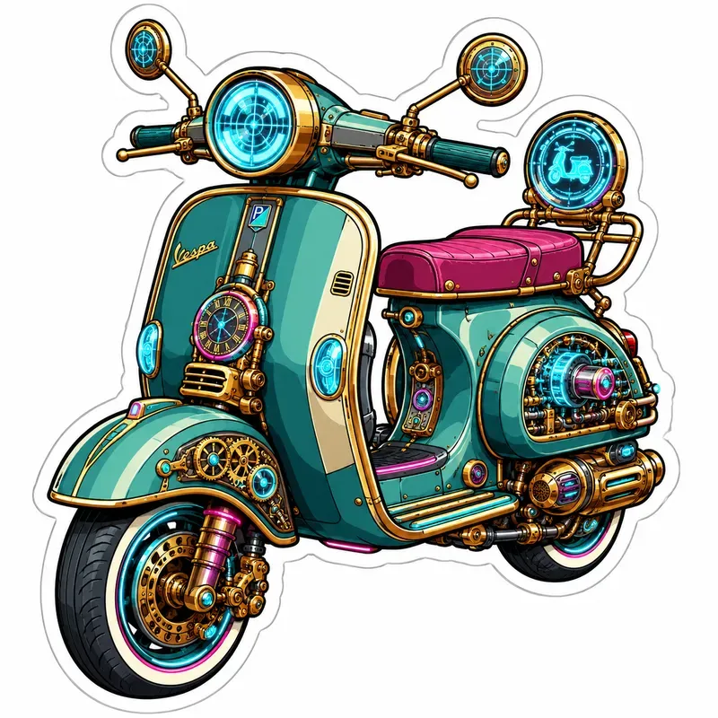 Retrocyber 2D Sticker Generator
