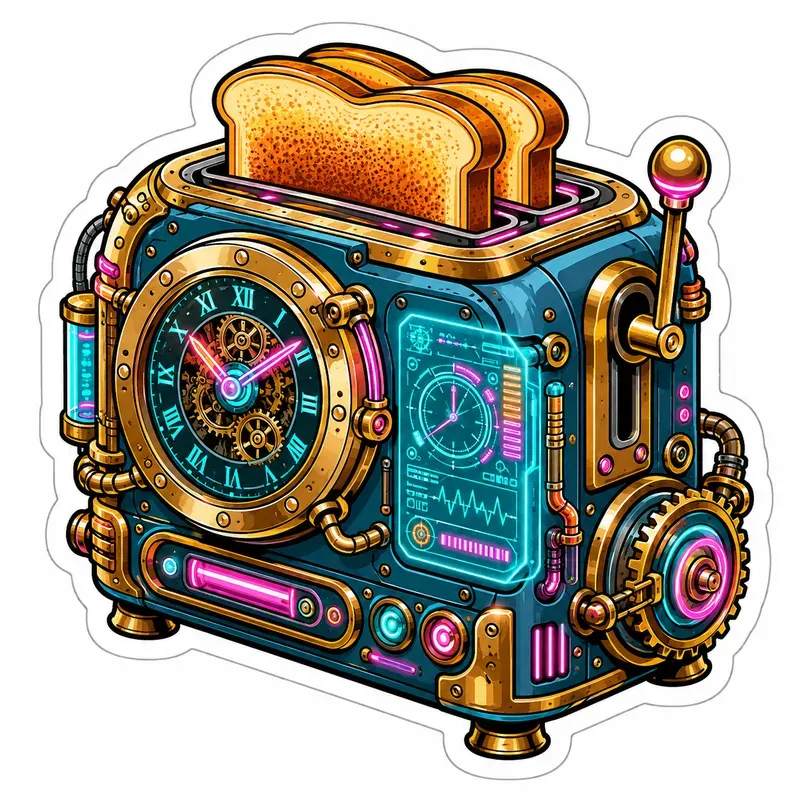 Retrocyber 2D Sticker Generator