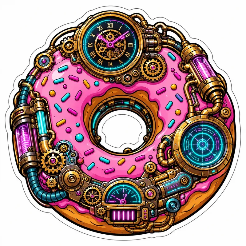 Retrocyber 2D Sticker Generator