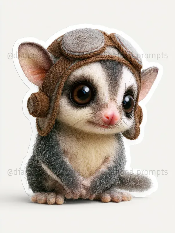 3D Needlefelted Woollen Stickers
