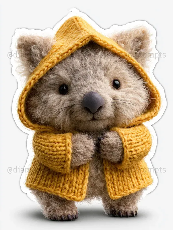 3D Needlefelted Woollen Stickers