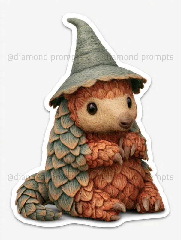 3D Needlefelted Woollen Stickers