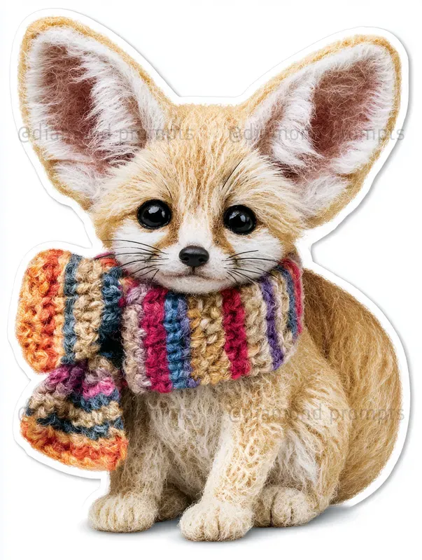 3D Needlefelted Woollen Stickers
