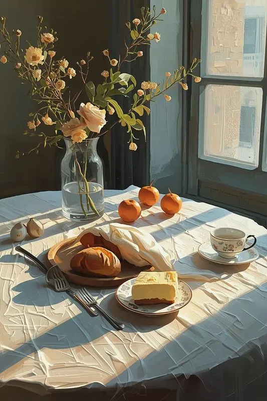 Elegant Slow Life Impasto Oil Paintings