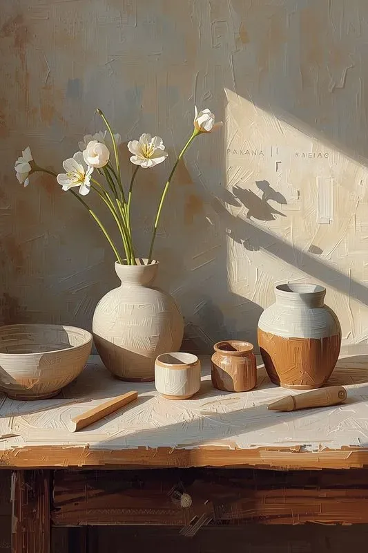 Elegant Slow Life Impasto Oil Paintings