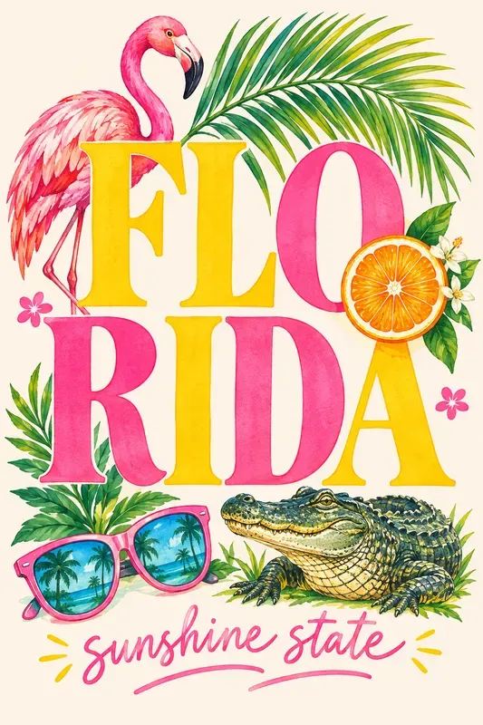 Preppy Typography Collage Posters