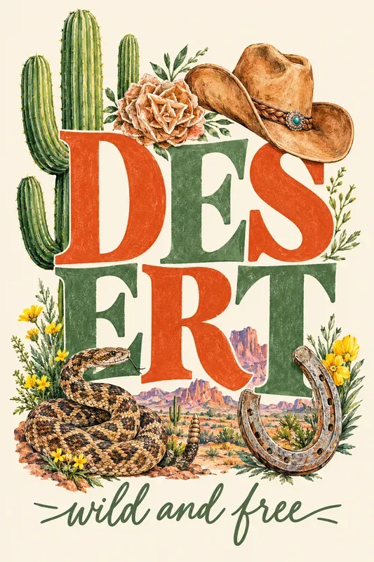 Preppy Typography Collage Posters
