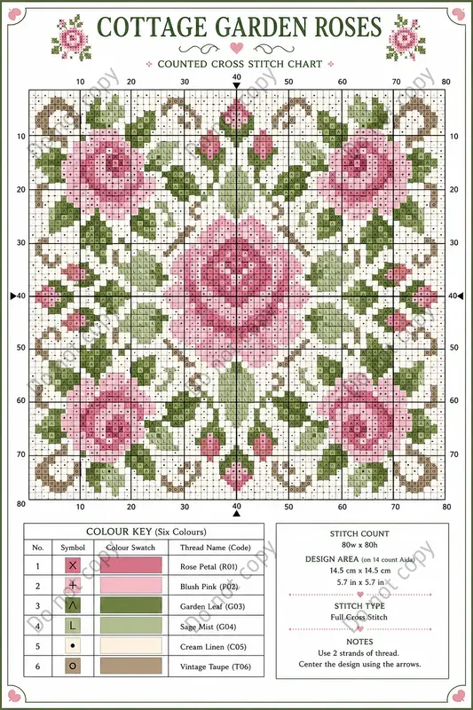 Cross Stitch Chart Pattern Pages