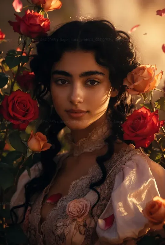 Romantic Victorian Rose Garden Portraits