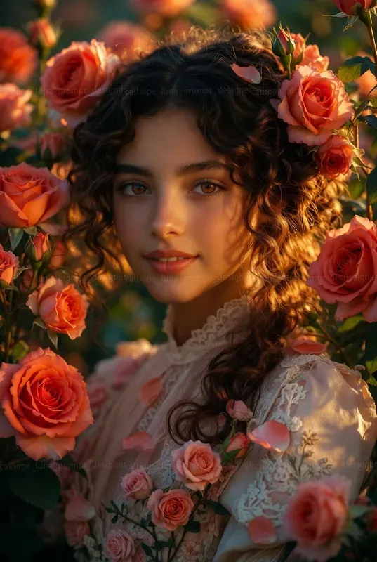 Romantic Victorian Rose Garden Portraits
