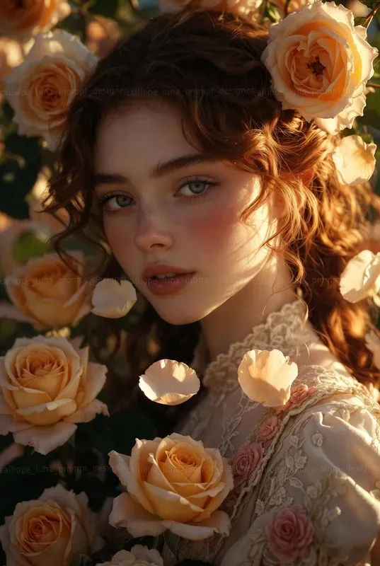 Romantic Victorian Rose Garden Portraits
