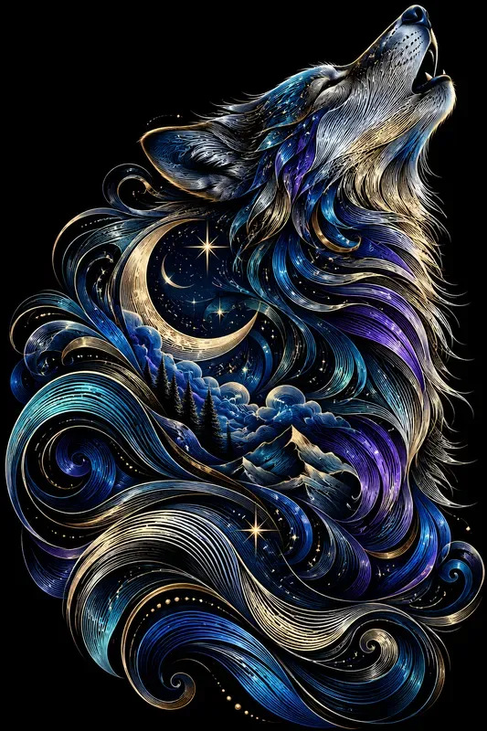 Flowing Contour Line Art
