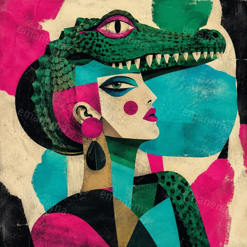 Humans And Animals Surreal Graphic Art