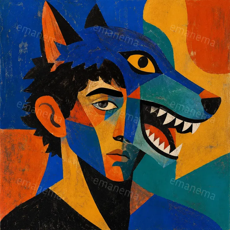 Humans And Animals Surreal Graphic Art