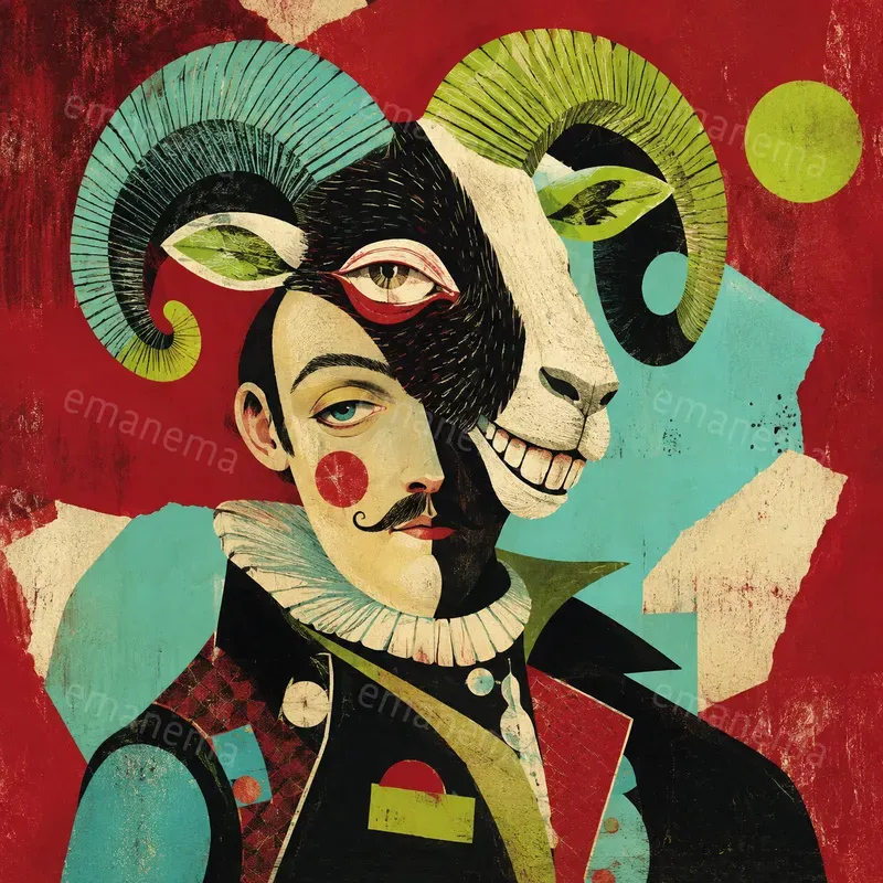 Humans And Animals Surreal Graphic Art