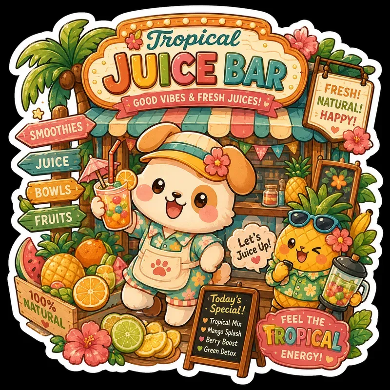Etsy Kawaii Diner Mascot Sticker Packs