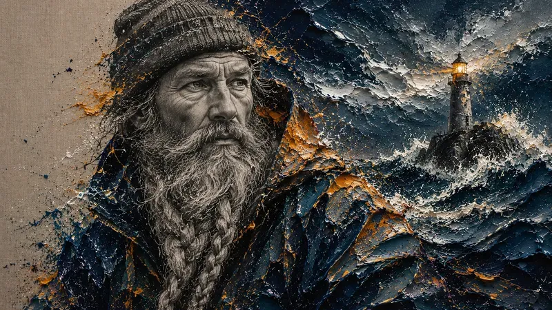 Graphite 3D Impasto Dualmediums
