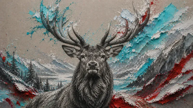 Graphite 3D Impasto Dualmediums