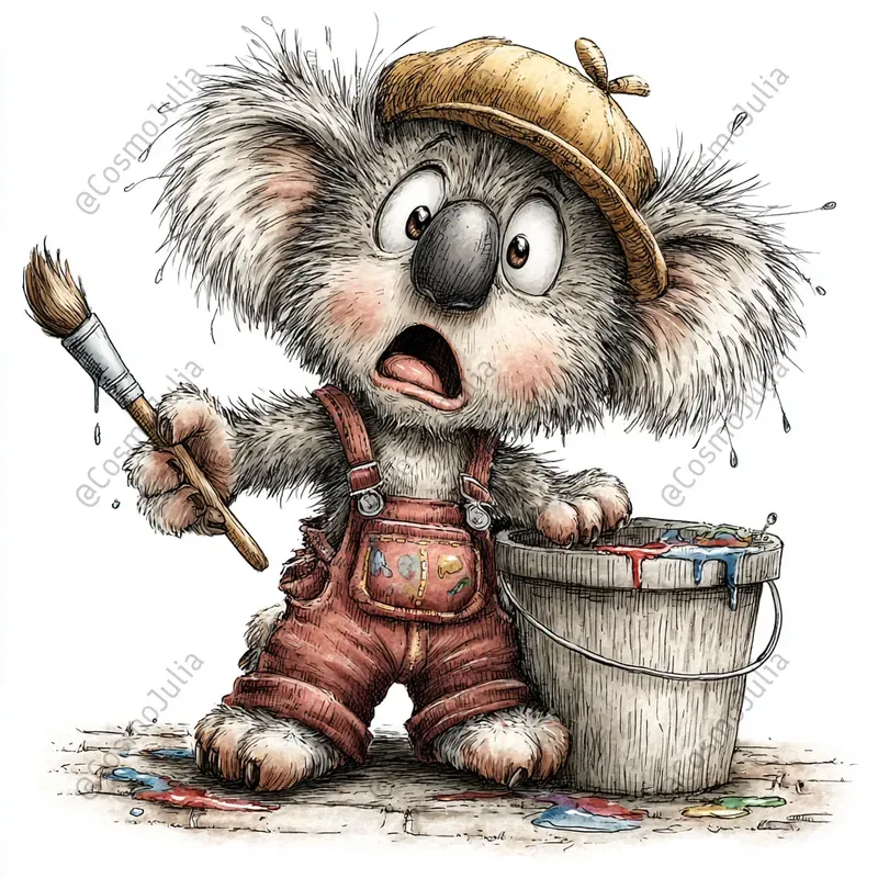 Funny Watercolor Animal Clipart
