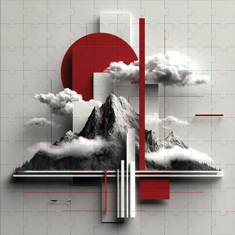 3D Surreal Geometric Nature Renders