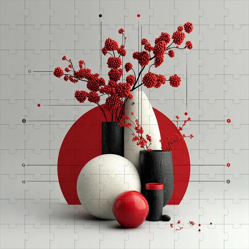 3D Surreal Geometric Nature Renders