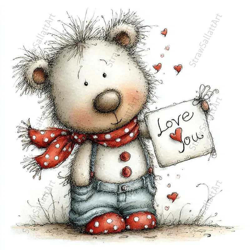 Whimsical Valentine Logo Clipart Sets