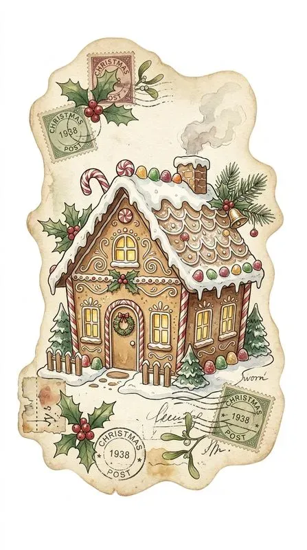 Vintage Christmas Junk Journal Stickers