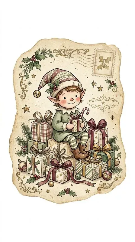 Vintage Christmas Junk Journal Stickers
