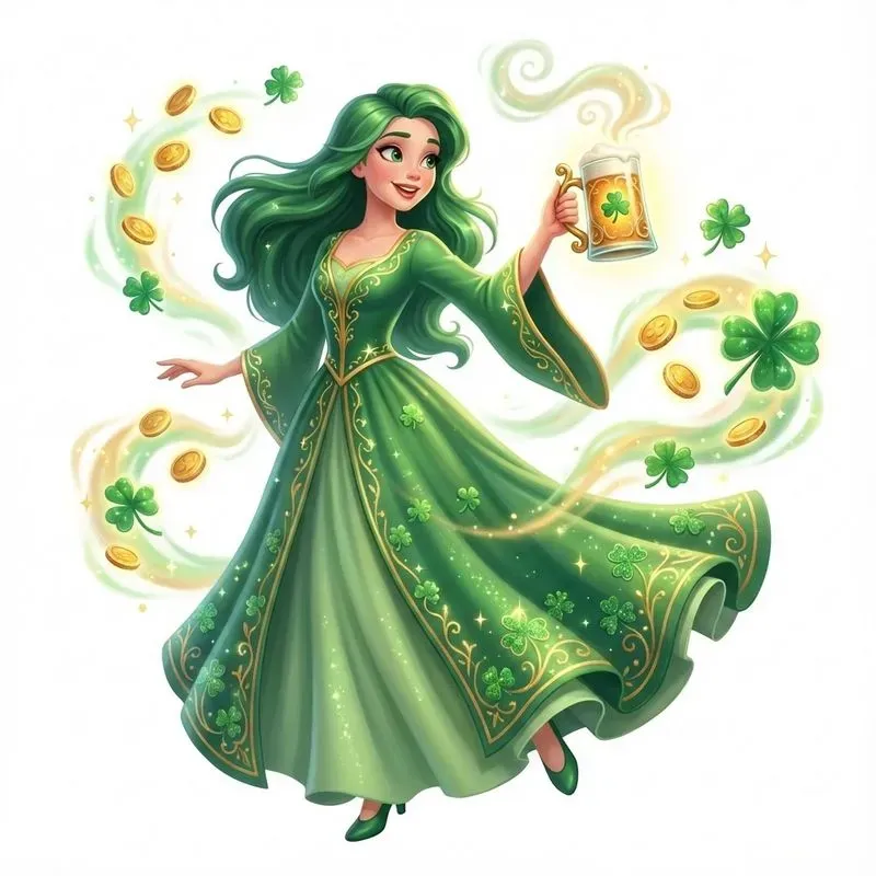 Whimsical St Patricks Day Leprechauns