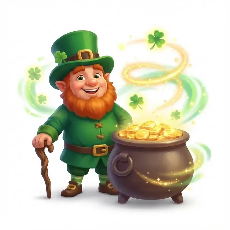 Whimsical St Patricks Day Leprechauns