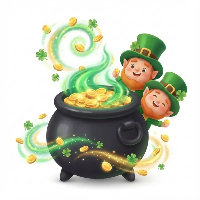 Whimsical St Patricks Day Leprechauns