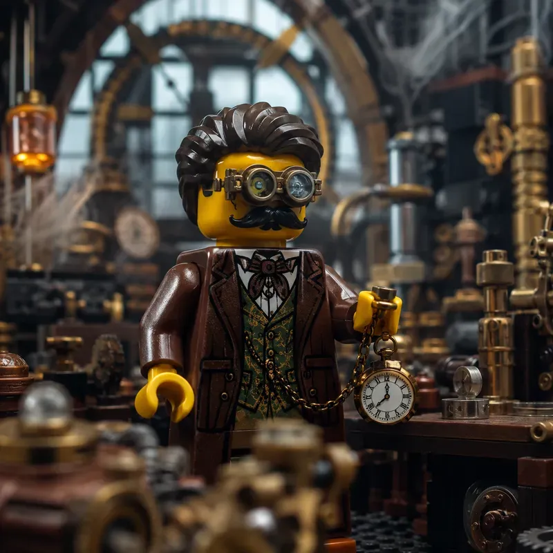 Miniature Brick Character Photography