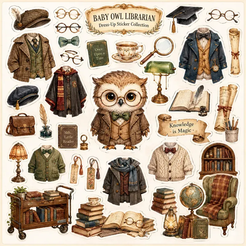 Whimsical Dressup Sticker Sheet Creators