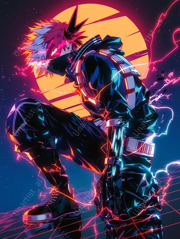 Dynamic Synthwave My Hero Academias