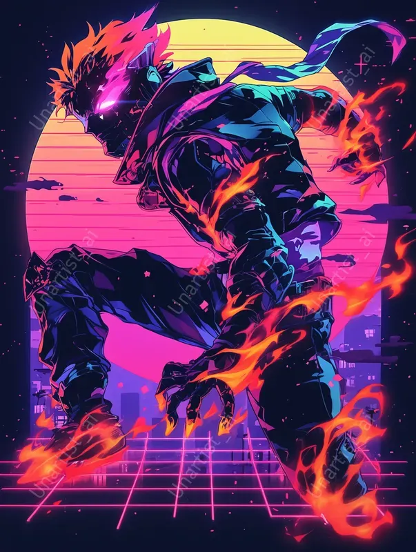 Dynamic Synthwave My Hero Academias