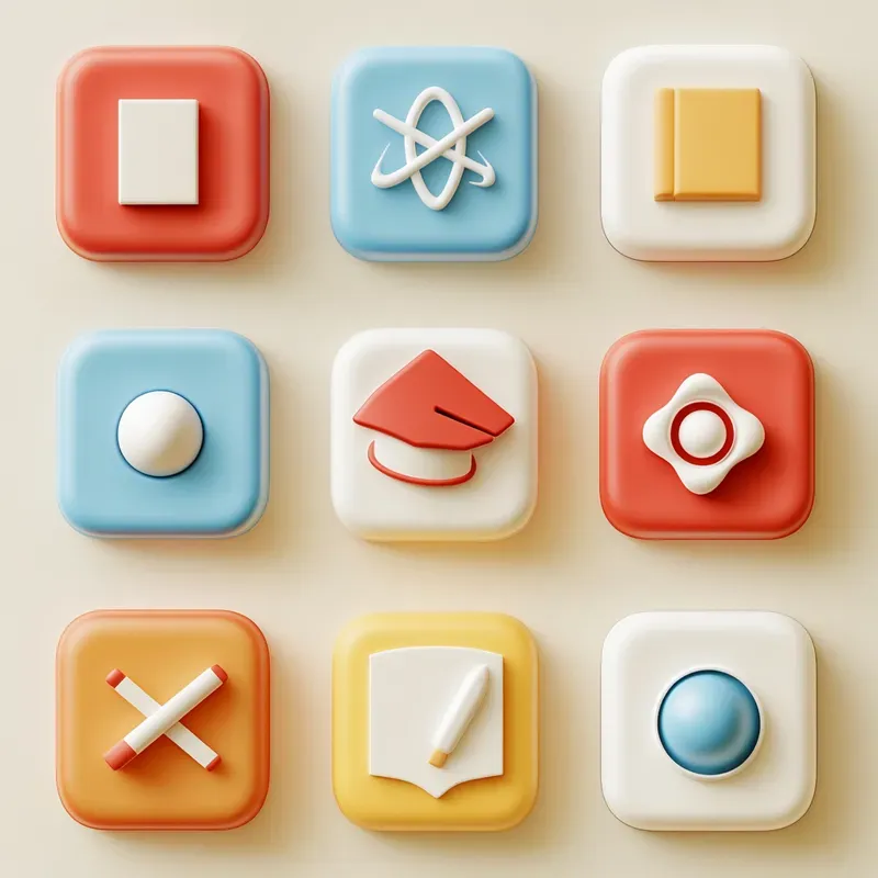 Puffy 3D Minimalist App Icons