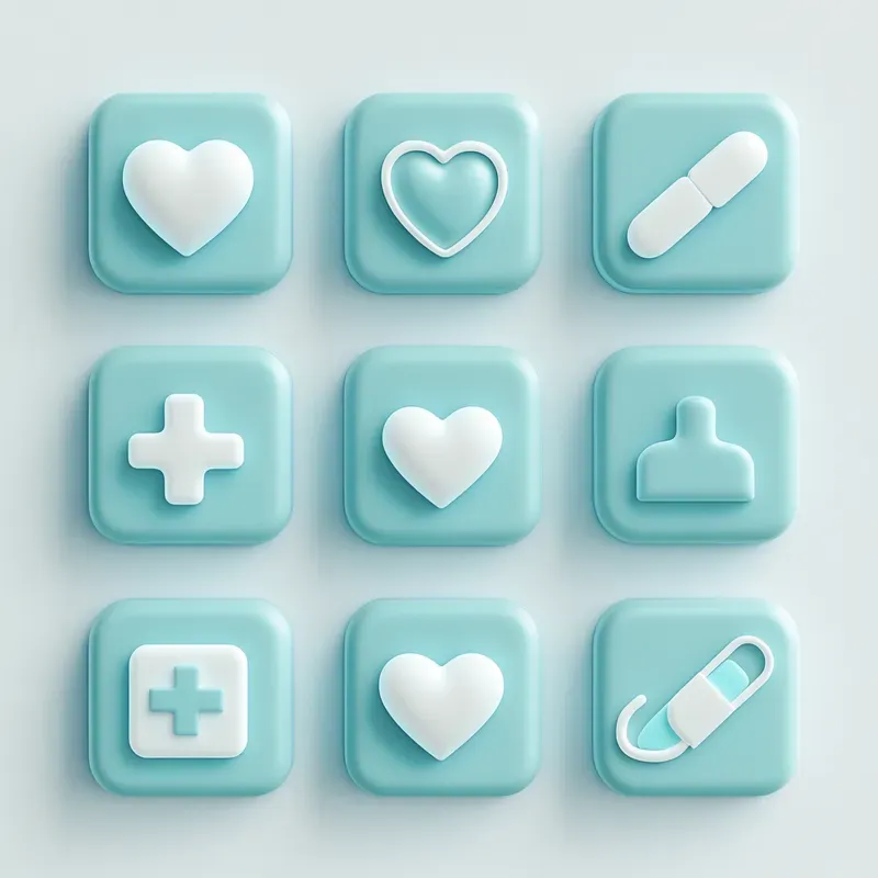 Puffy 3D Minimalist App Icons