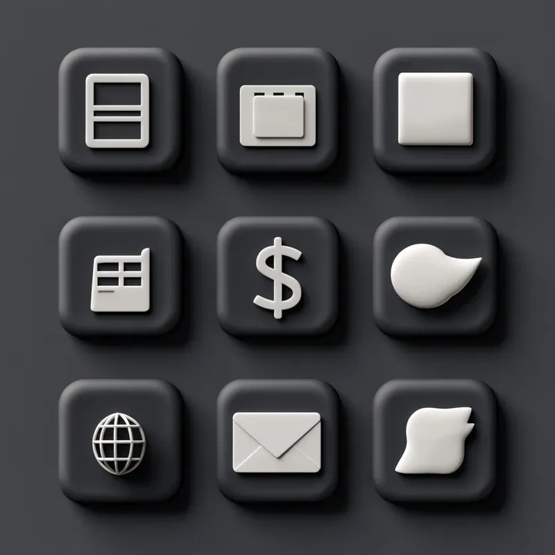 Puffy 3D Minimalist App Icons