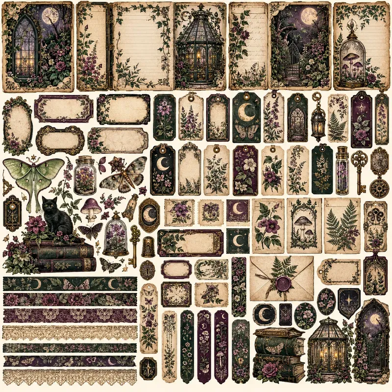 Whimsical Gothic Junk Journal Kits