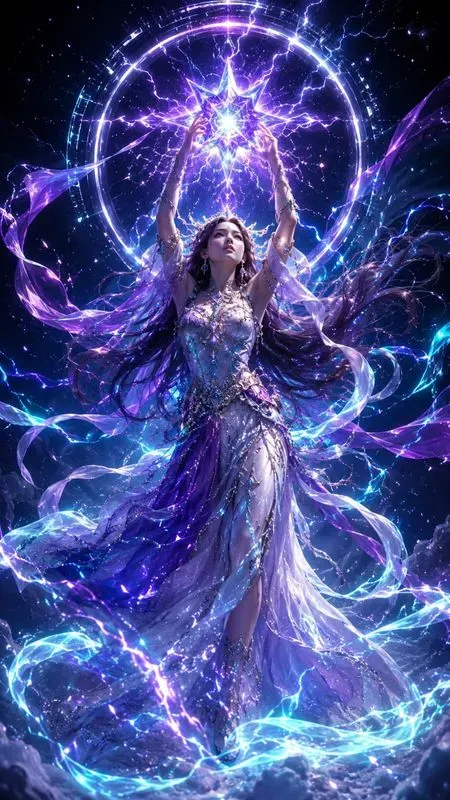 Celestial Elemental Dancer Fantasy Art