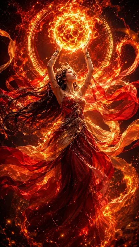 Celestial Elemental Dancer Fantasy Art