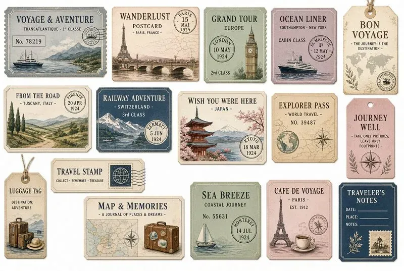 Junk Journal Ephemera Packs