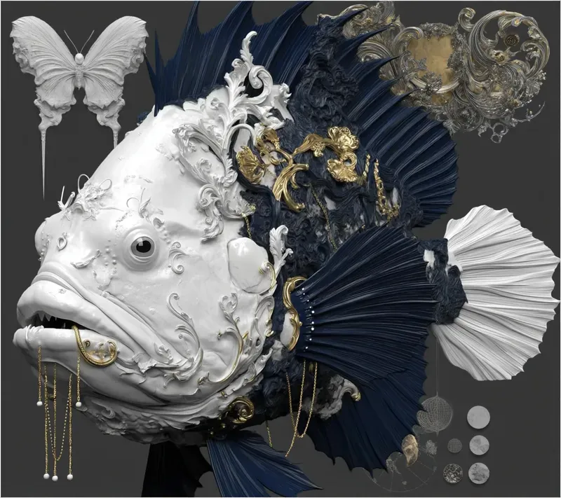 Baroque Ornamental Crossreality Beasts