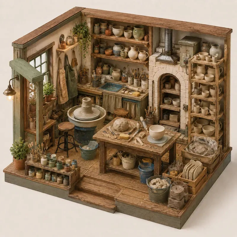 Cozy Creative Business Isometric Shops