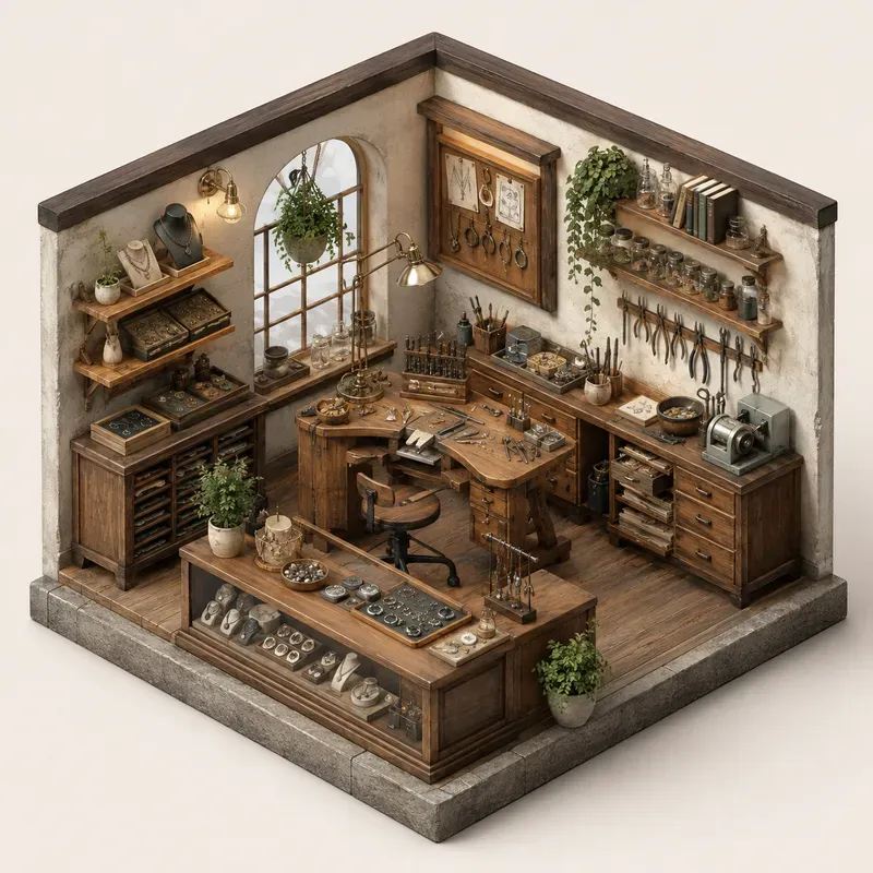 Cozy Creative Business Isometric Shops
