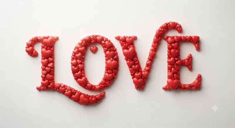 Love Themed Typography Art