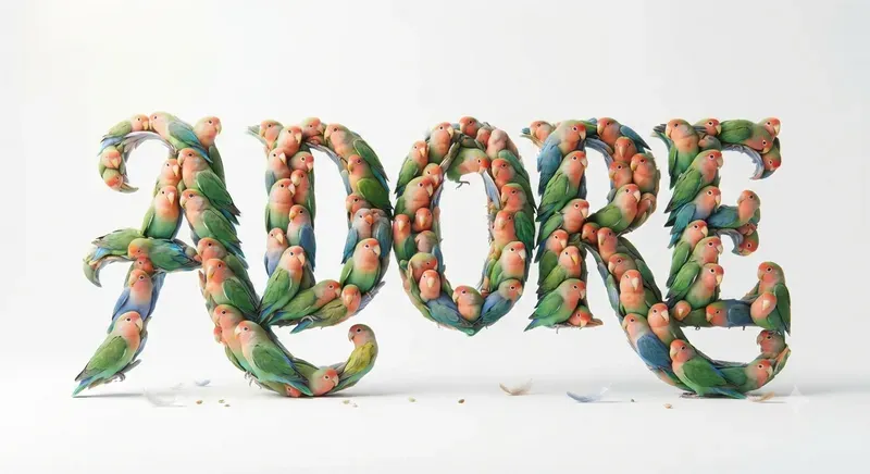 Love Themed Typography Art