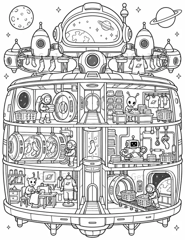 Animal Dollhouse Cutaway Coloring Books