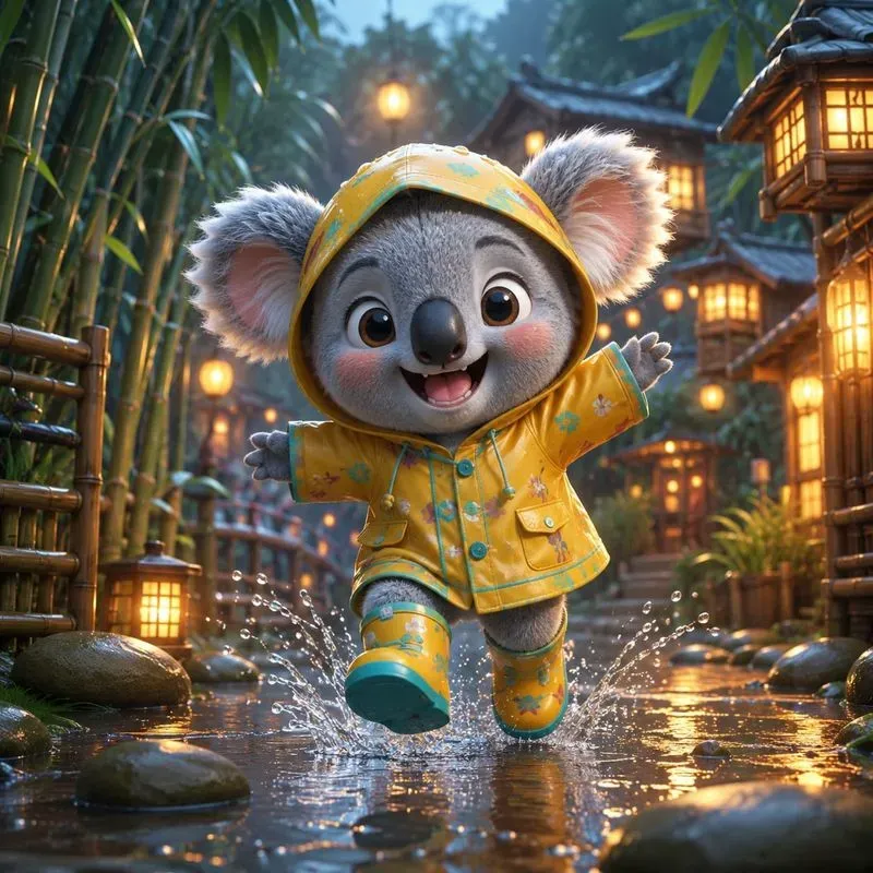 Whimsical Rainy Friends