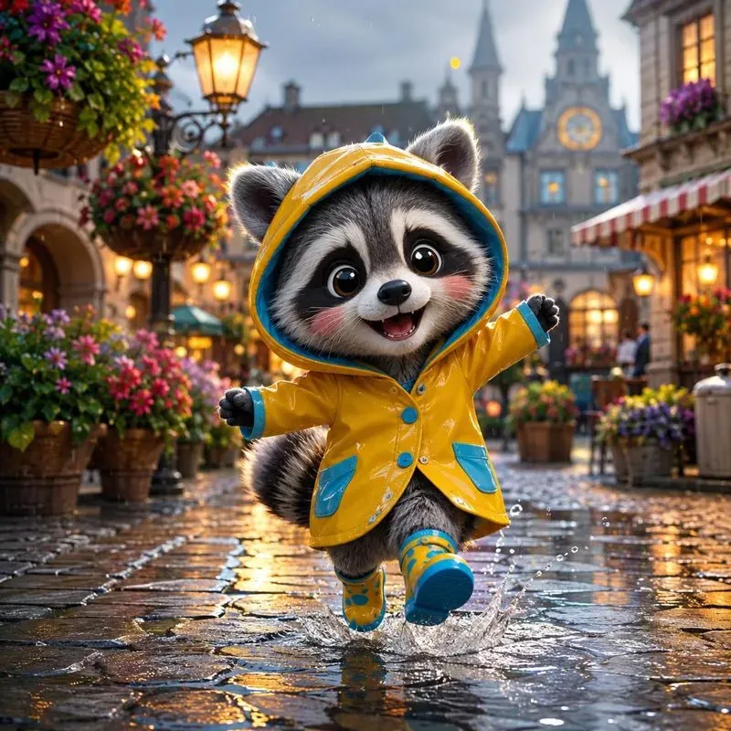 Whimsical Rainy Friends